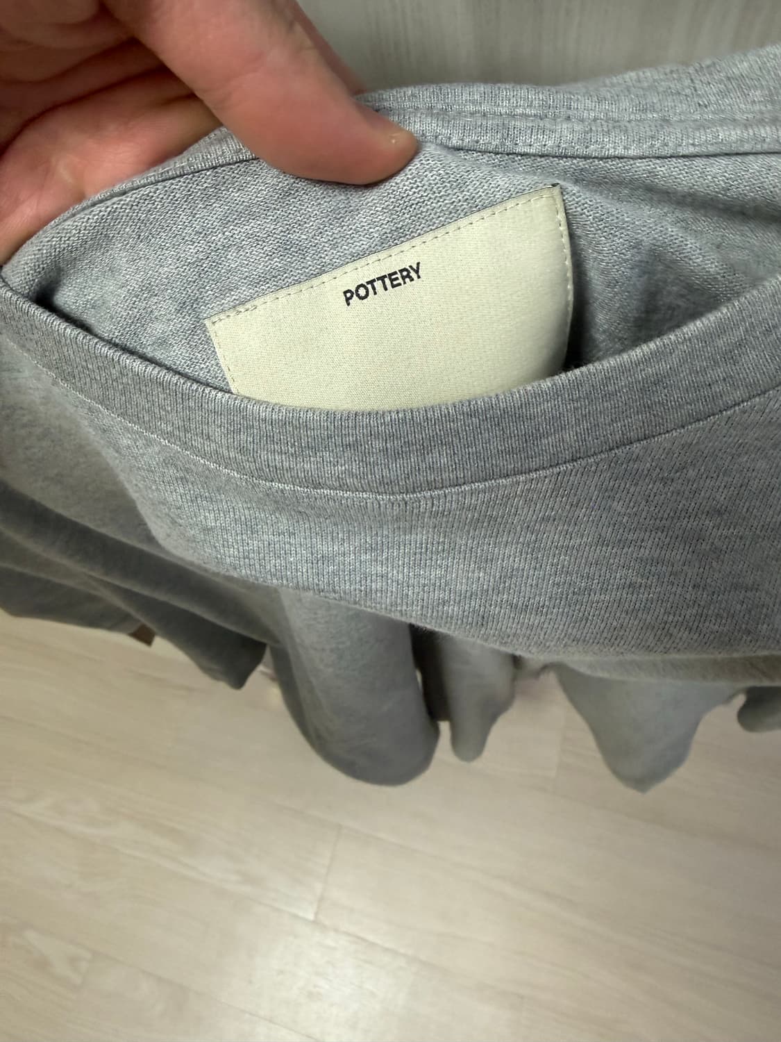 포터리 반팔 5사이즈 회색 검정 흰색 상품이미지5