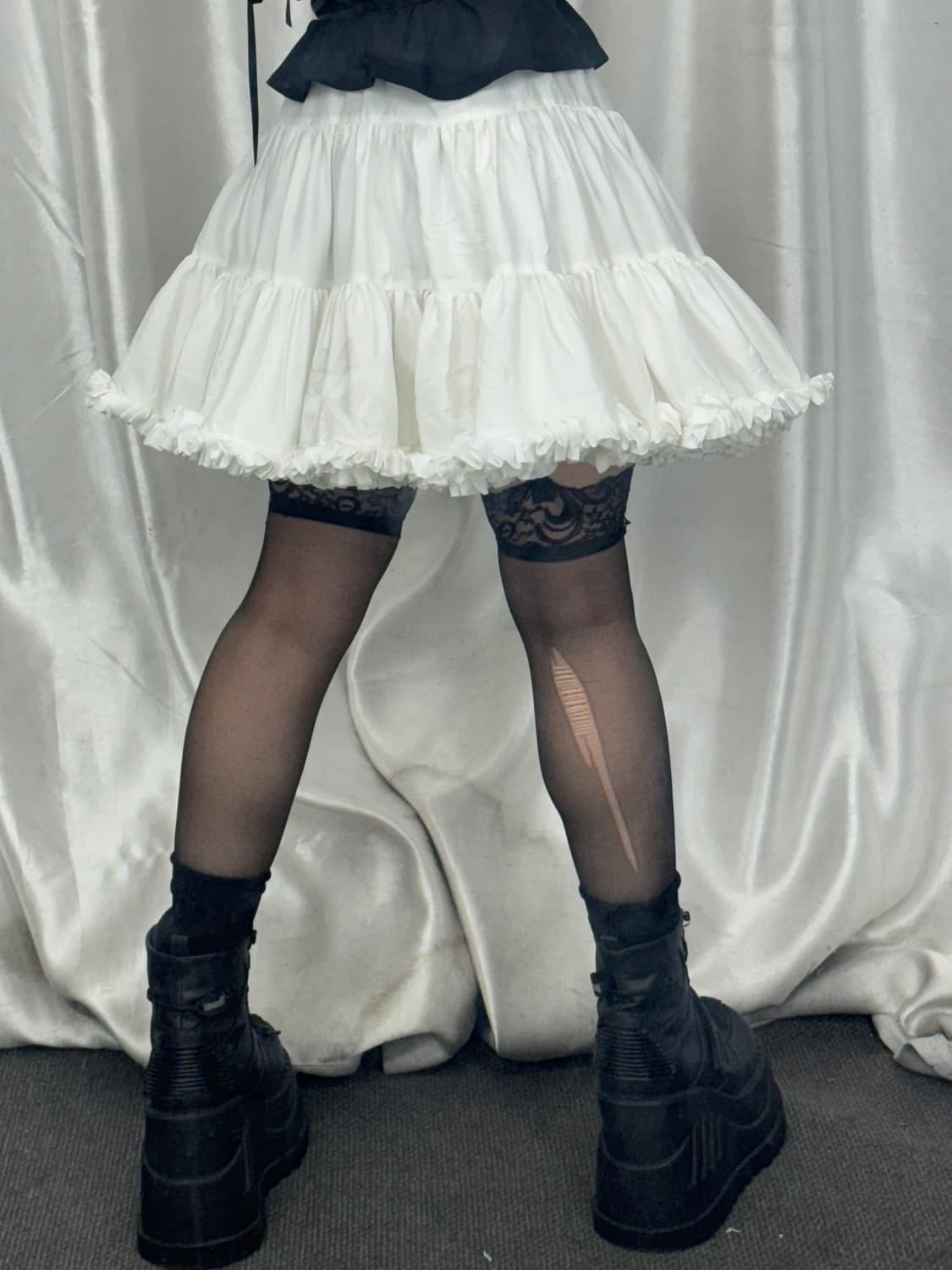 white lace frill skirt 상품이미지2