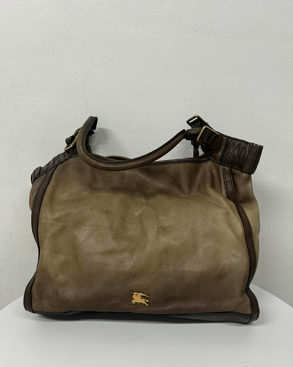 버버리 빈티지 레더 숄더백 토트백 상품이미지1