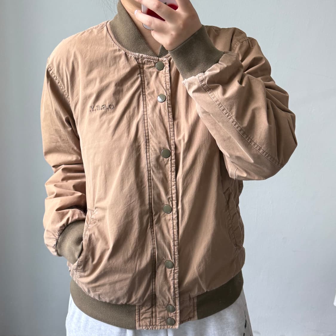 [M] 오베이 베이지 봄버 자켓 상품이미지2