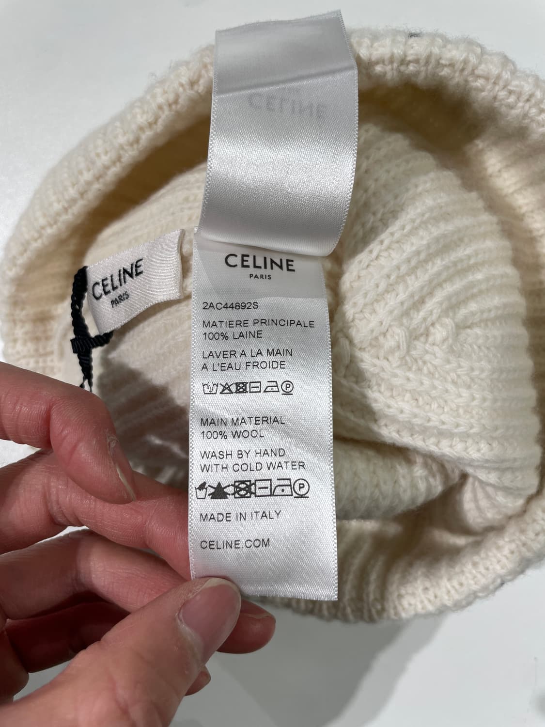 셀린느 아이보리 보이 돌 울 비니 상품이미지9