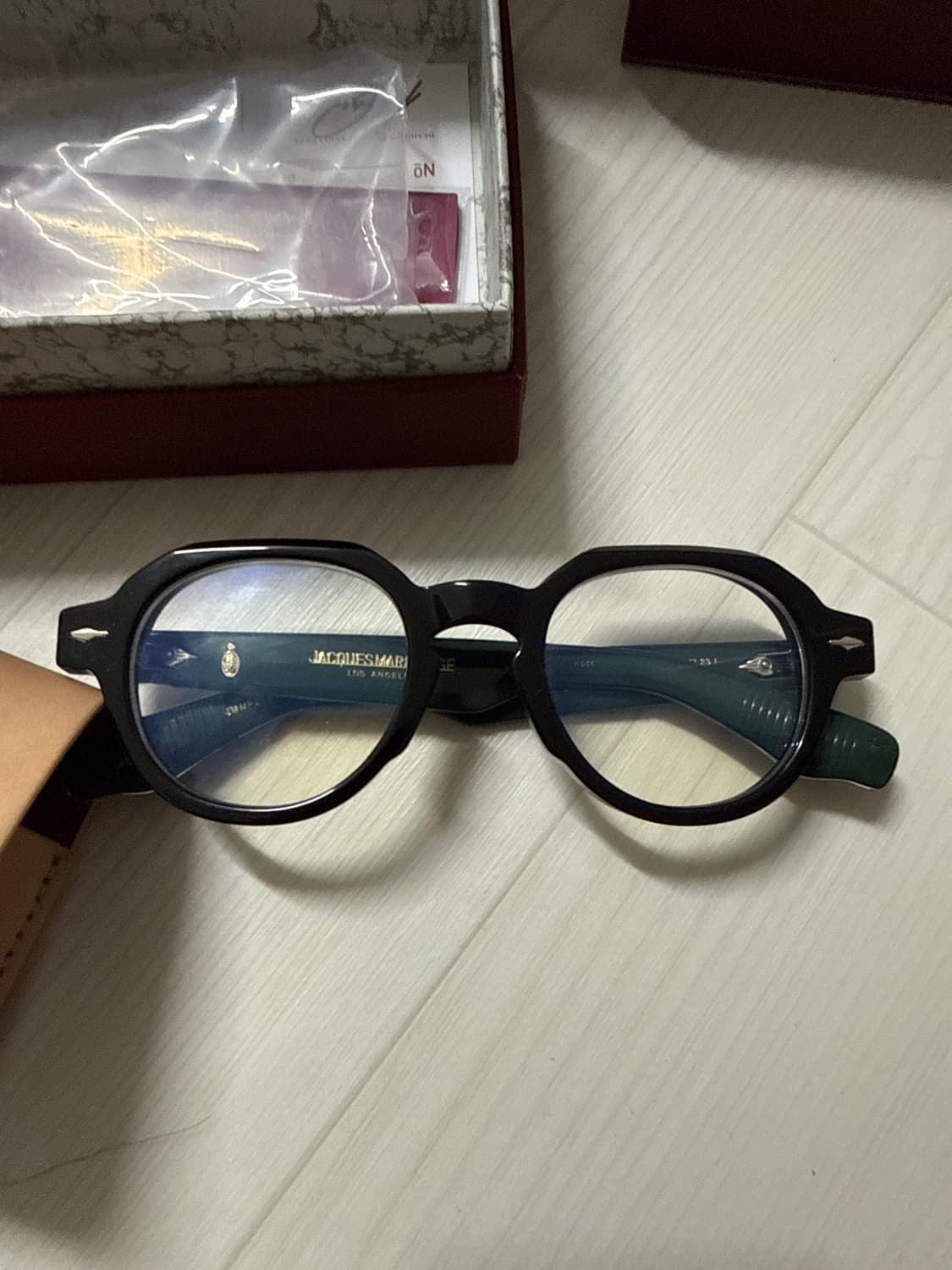 자크마리마지 폰티아니  블랙/그린 안경 46/23 상품이미지9