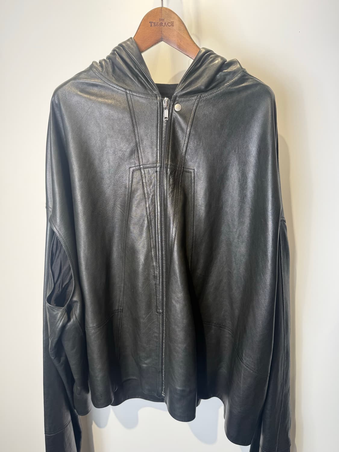 릭오웬스 카프탄 가죽 후드 자켓  상품이미지2