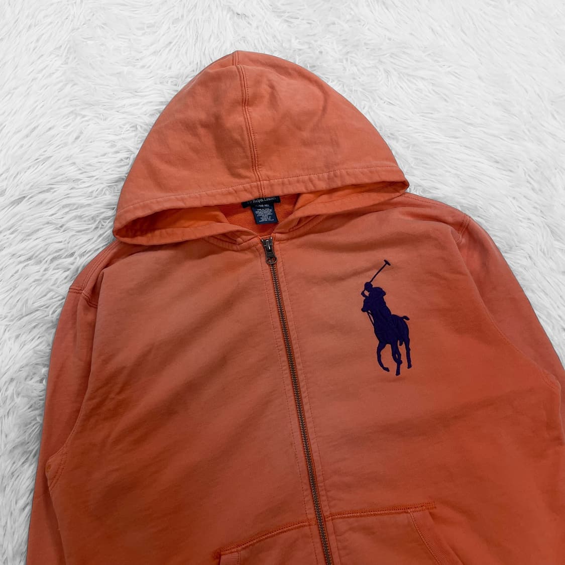 폴로 랄프로렌 빅 포니 후드집업 피그먼트 오렌지 상품이미지3