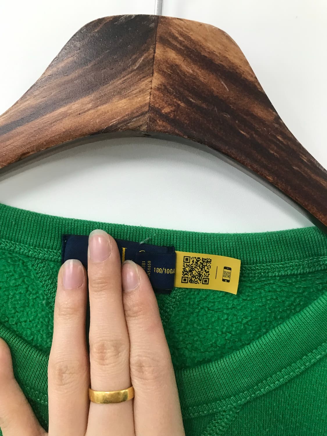 폴로 랄프로렌 QR 신형 스펠아웃 그린 맨투맨 상품이미지7