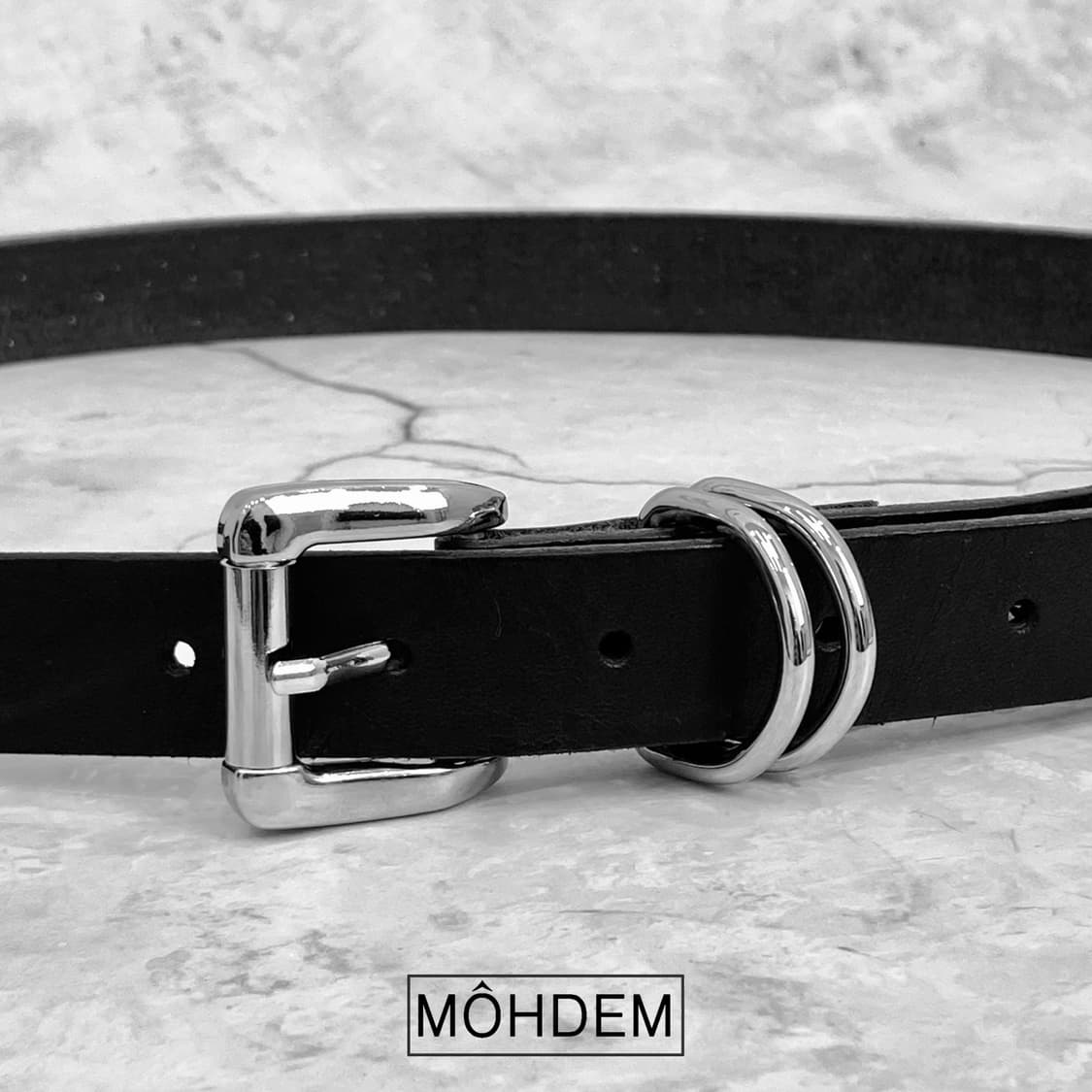 [Unisex] 락시크 스터드 웨스턴 가죽 벨트 블랙 상품이미지5