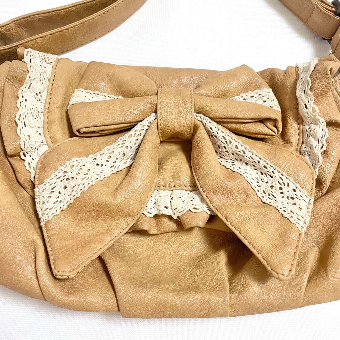 모리걸 레이스 빅리본 가방 라떼갸루 러블리 리본가방 상품이미지2