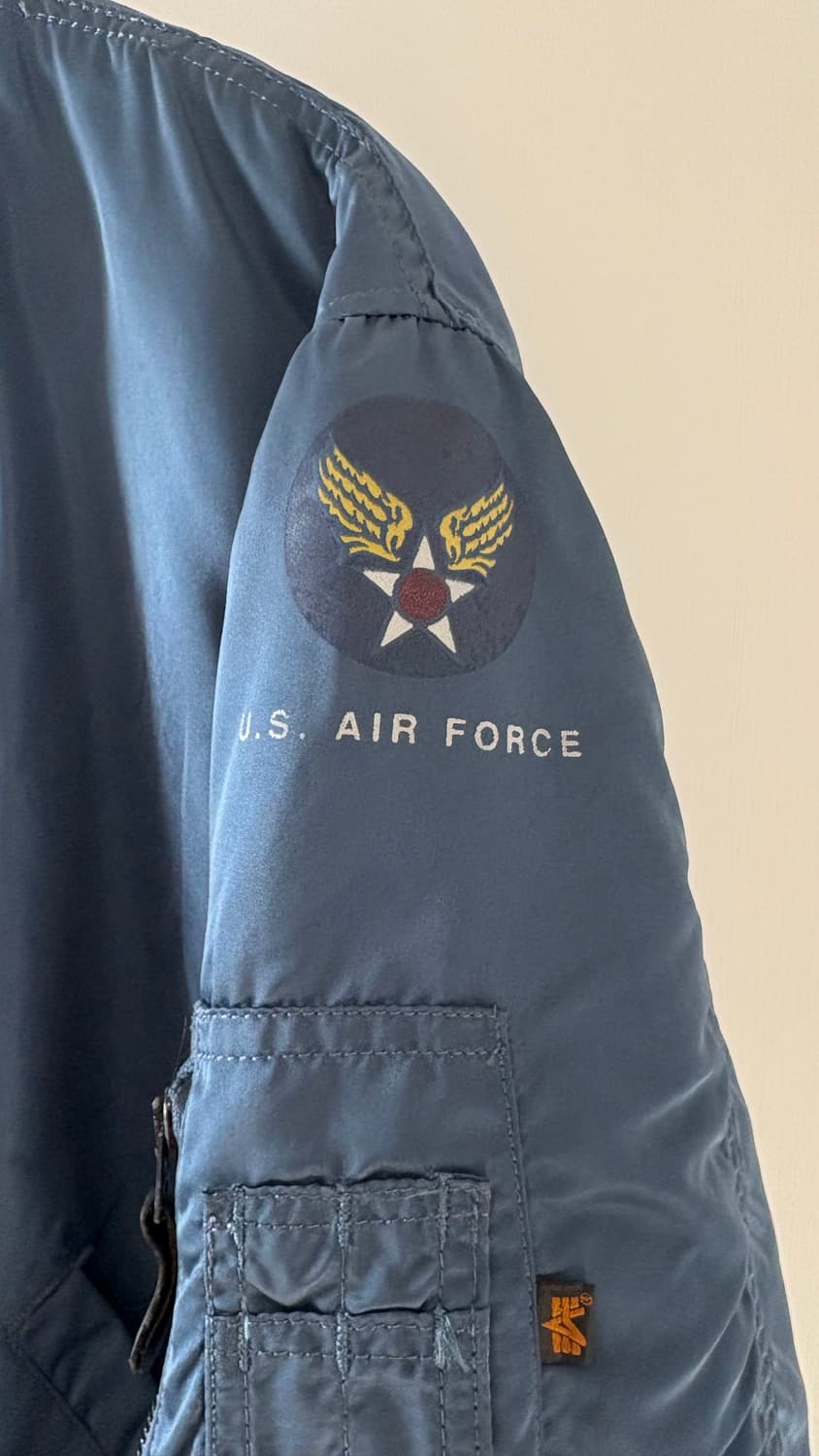 (XL) 90s(추정) 빈티지 알파인더스트리 민수용 ma-1 상품이미지4