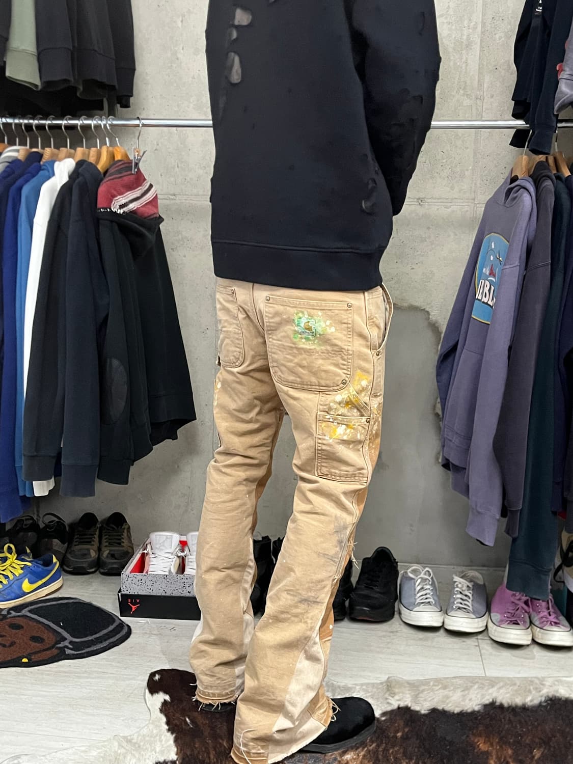 90's USA CARHARTT REMAKE CARPENTER PANTS 상품이미지2