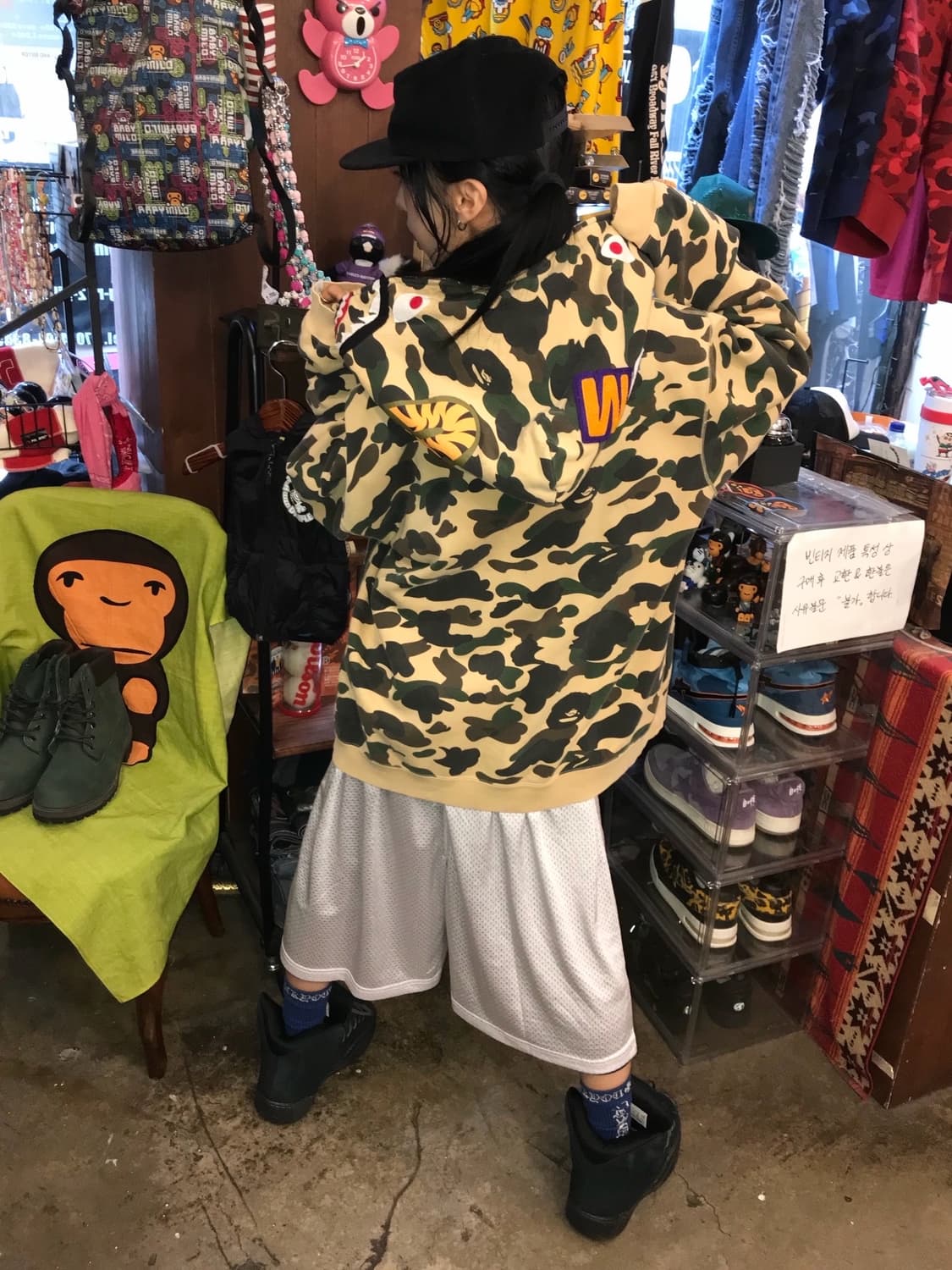 🤎 베이프 황계 카모패턴 투웨이 후드집업 🤎 상품이미지3