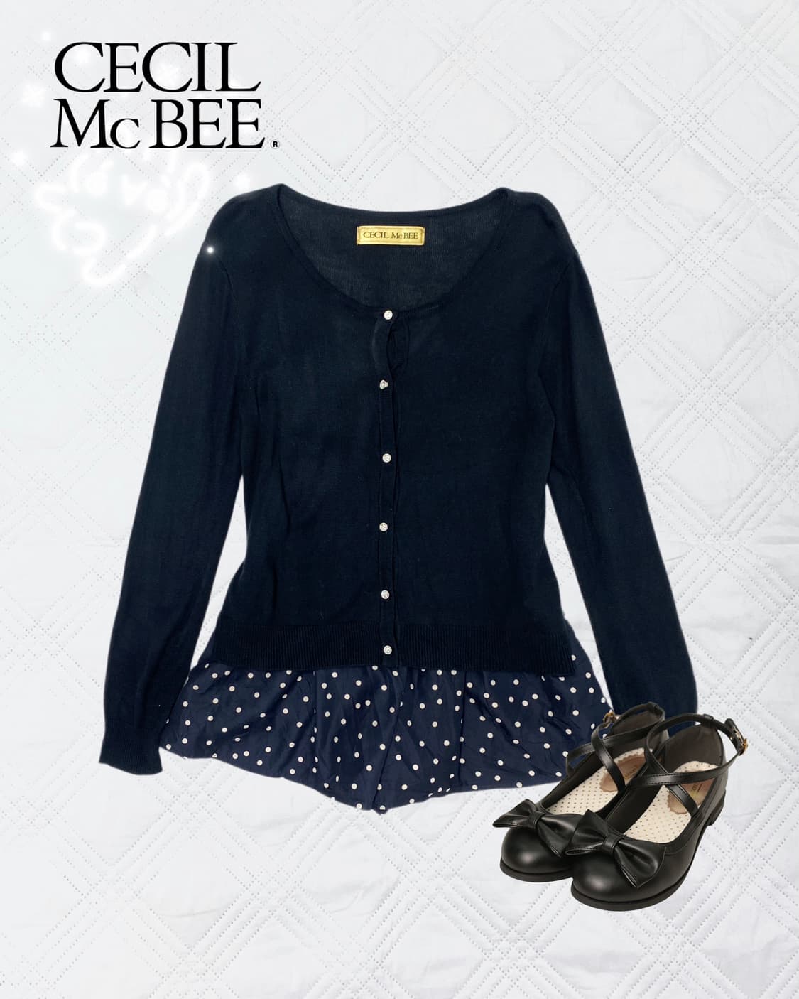 ꒰ঌ 세실맥비 네이비 로걀 가디건 ໒꒱ 상품이미지1