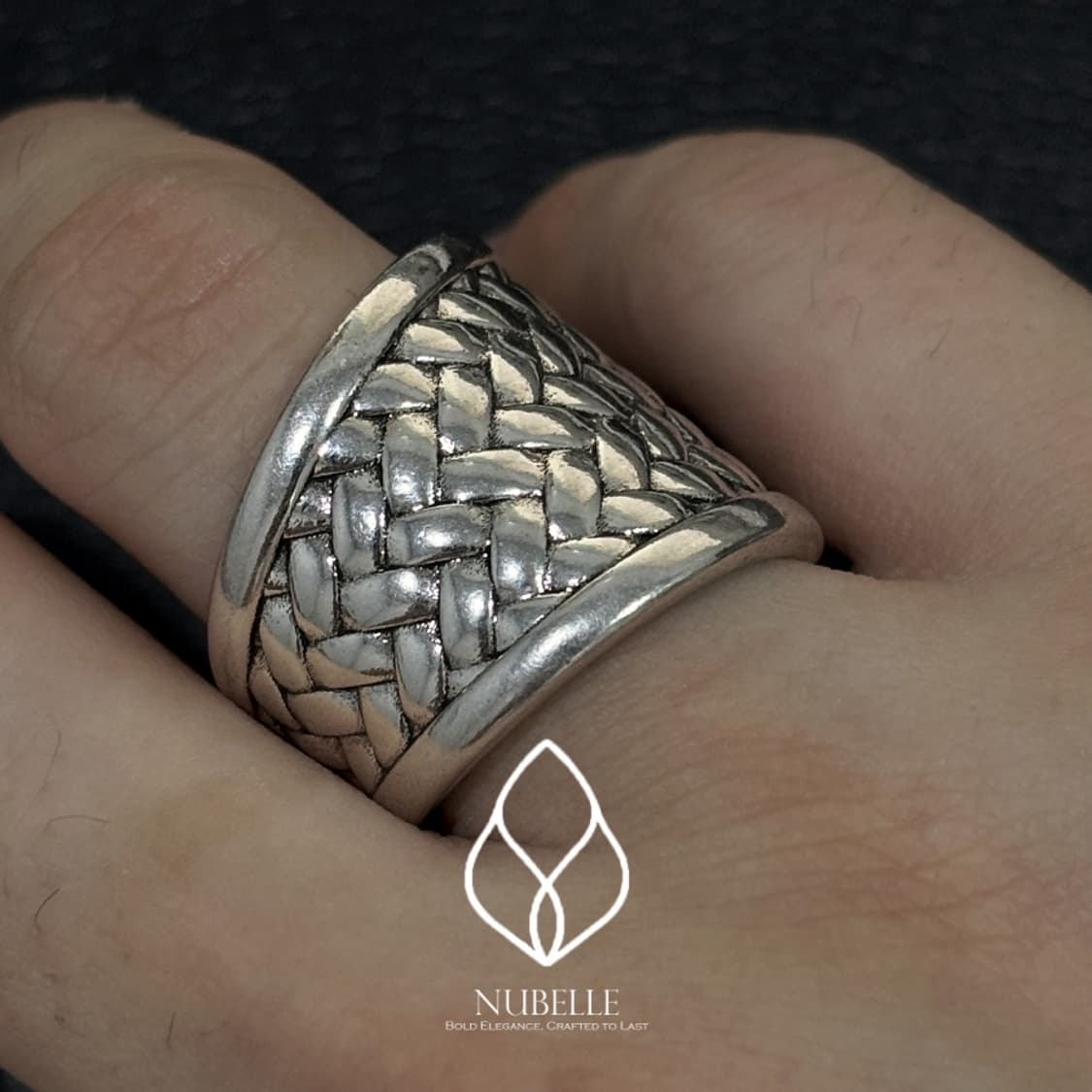 🌗 Weaving shield ring / 925실버 위빙 방패 반지 상품이미지2