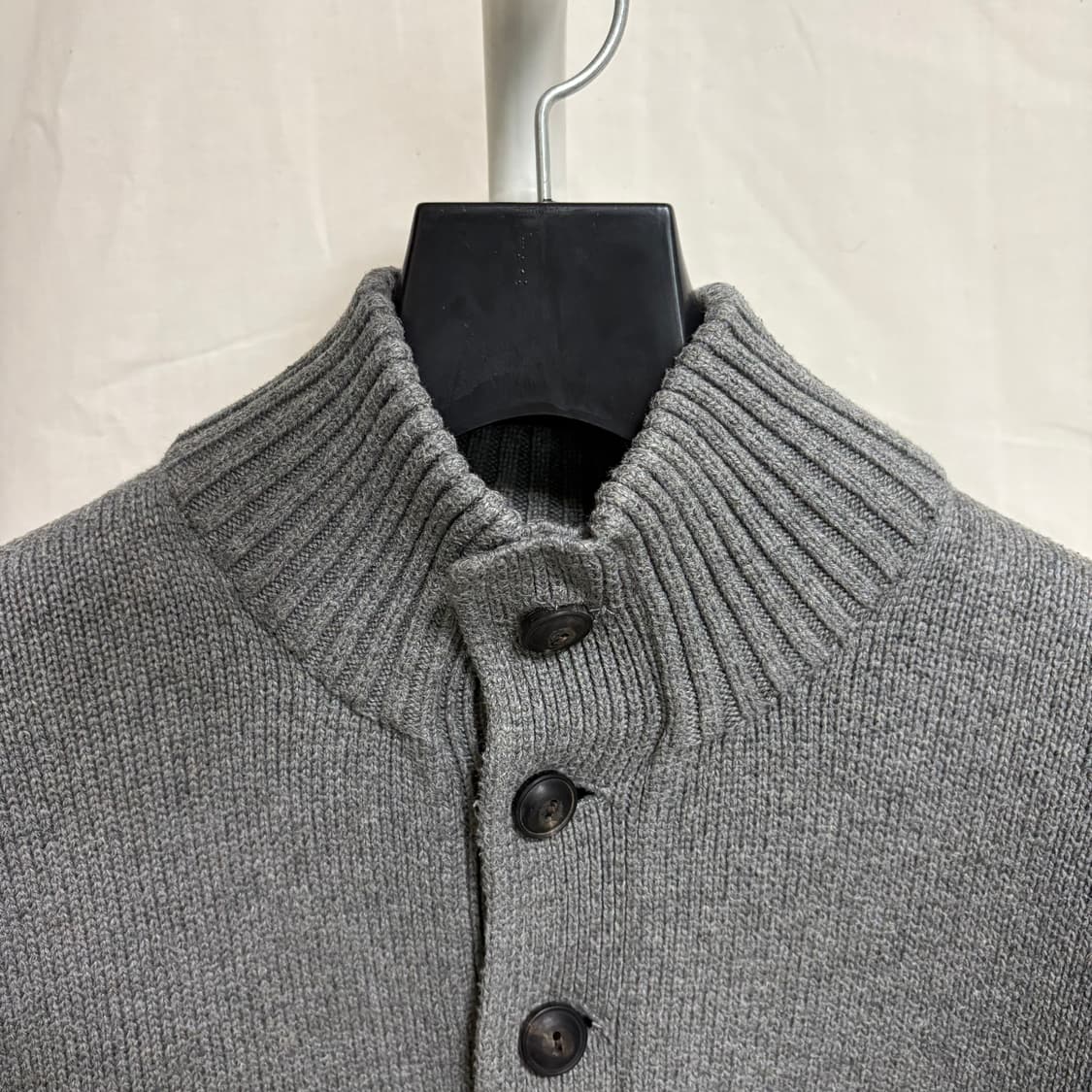 폴로 랄프로렌 버튼 하이넥 코튼 니트 / 그레이, L 상품이미지4