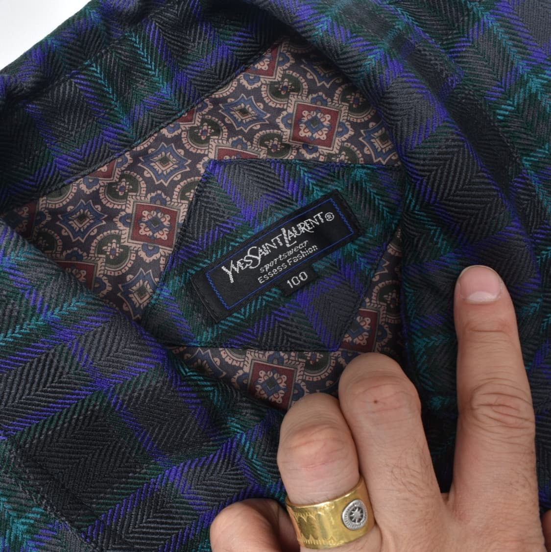 90s 입생로랑 페크 블루종 자켓 100 상품이미지5