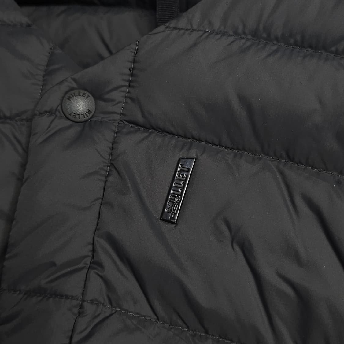 95 ) 밀레 남성 거위털 구스 브이넥 경량 패딩 차콜 상품이미지3