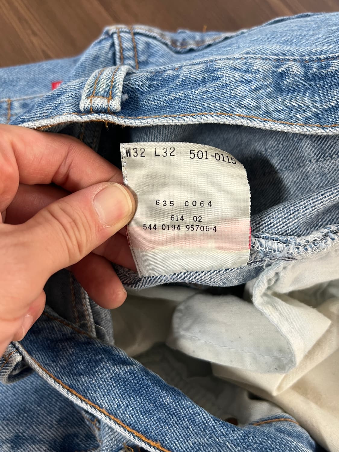 90s USA Levis 리바이스 501 스트레이트 연청 데님 팬츠 상품이미지8