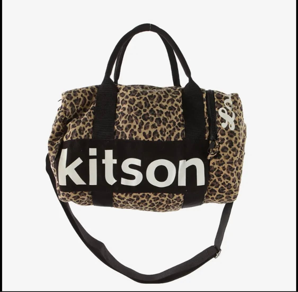 kitson 갸루 브라운 호피 빅로고 더플백 크로스백 상품이미지1