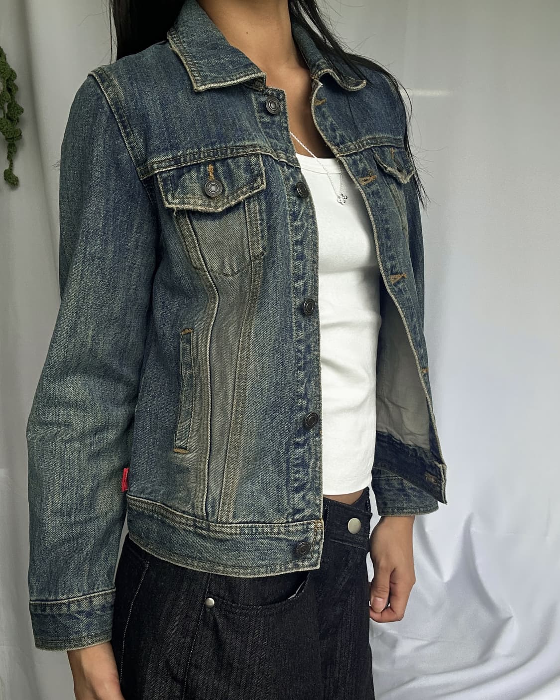 빈티지 옐로우틴 진청 데님자켓 상품이미지4