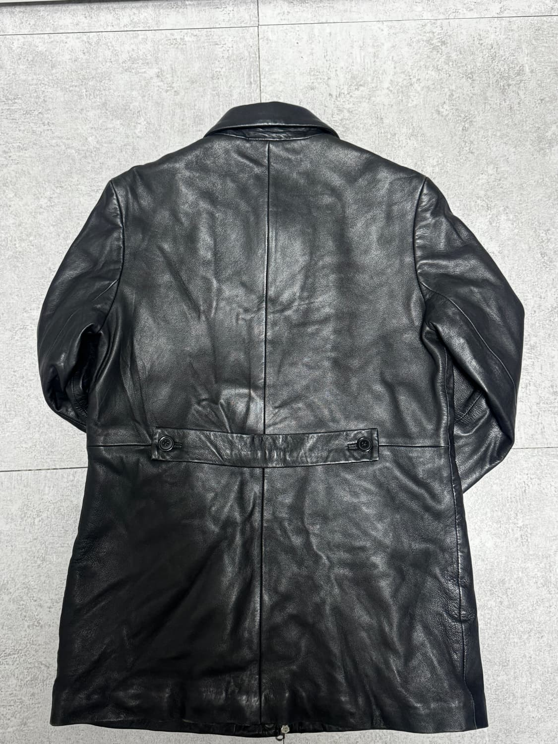 [M] 00'S OLD GAP 올드갭 레더 코트 블랙 상품이미지2