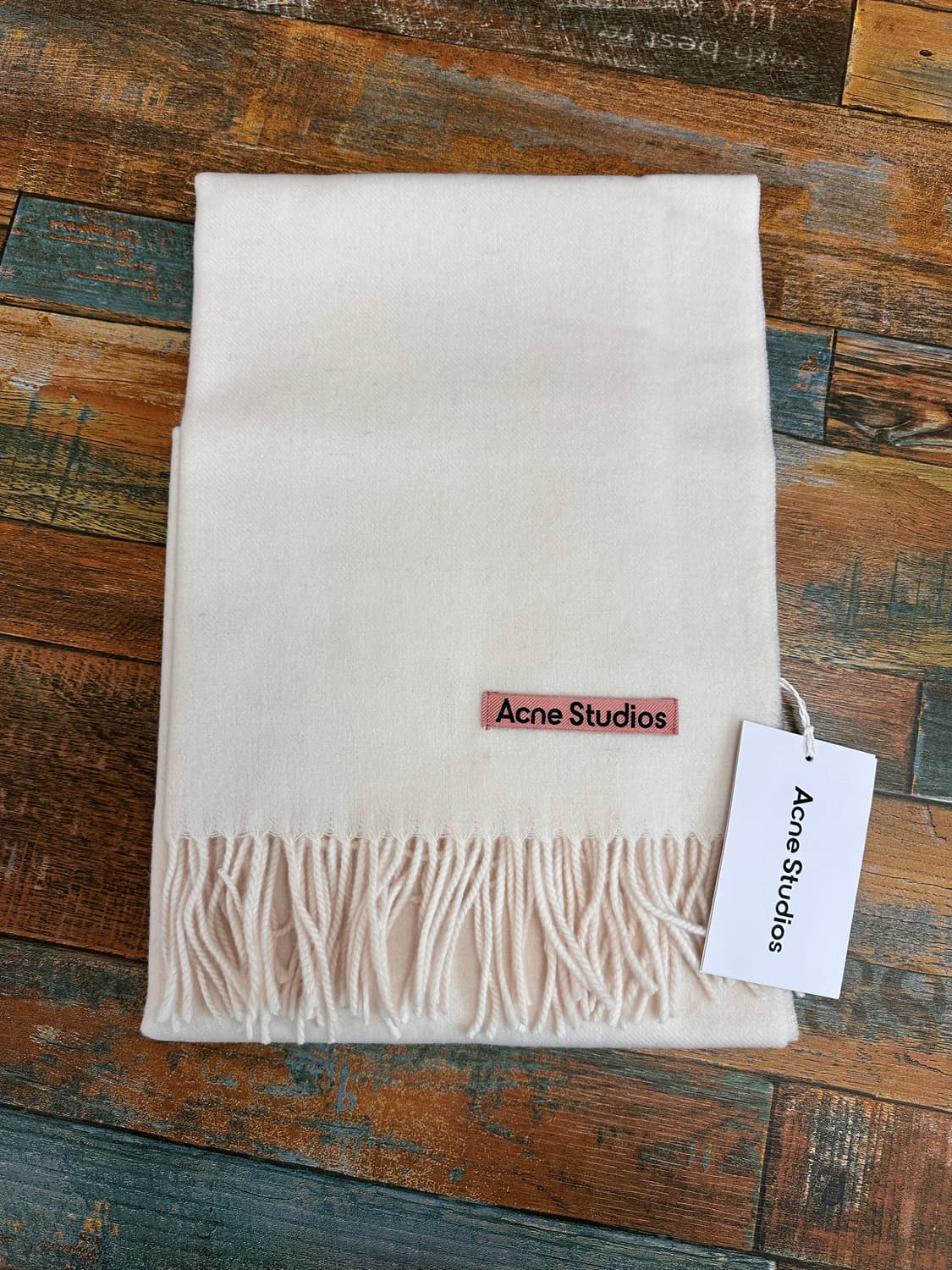 (OS)아크네스튜디오 23FW 울 머플러 웜화이트 새상품 상품이미지1