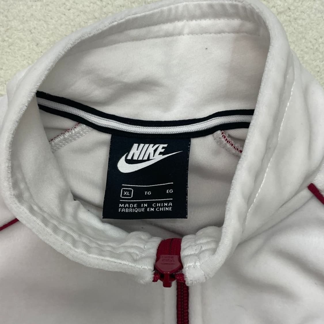 NIKE 트레이닝 벨벳 집업 져지 화이트 XL 상품이미지4