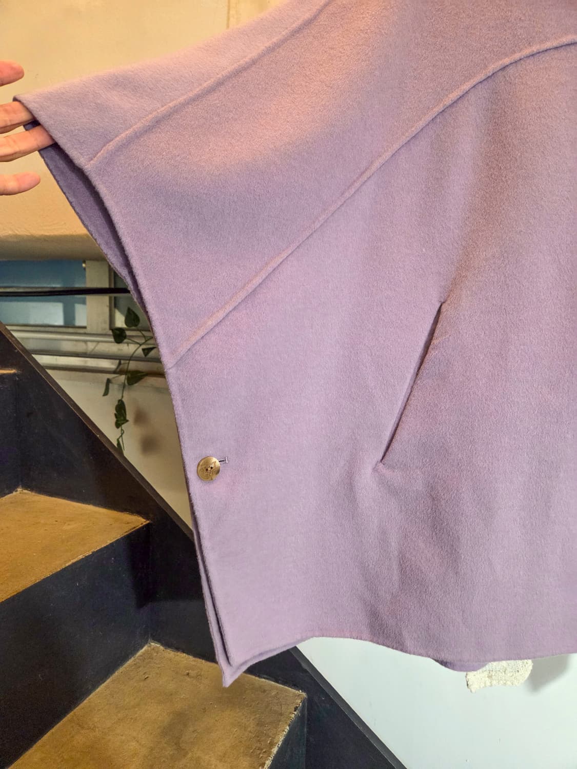 연보라 케이프 코트 상품이미지3