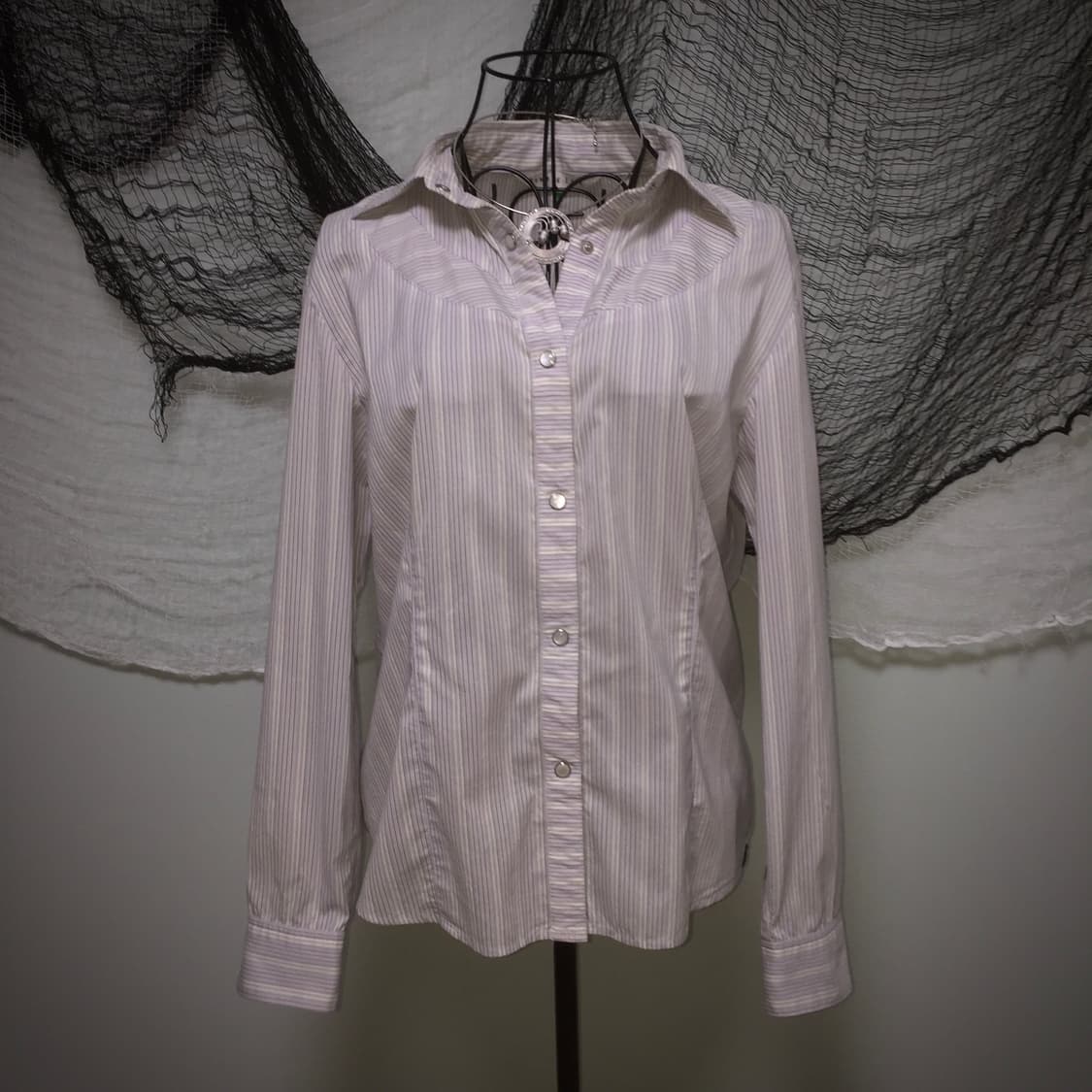 Lavender stripe fairy gyaru shirt 상품이미지2
