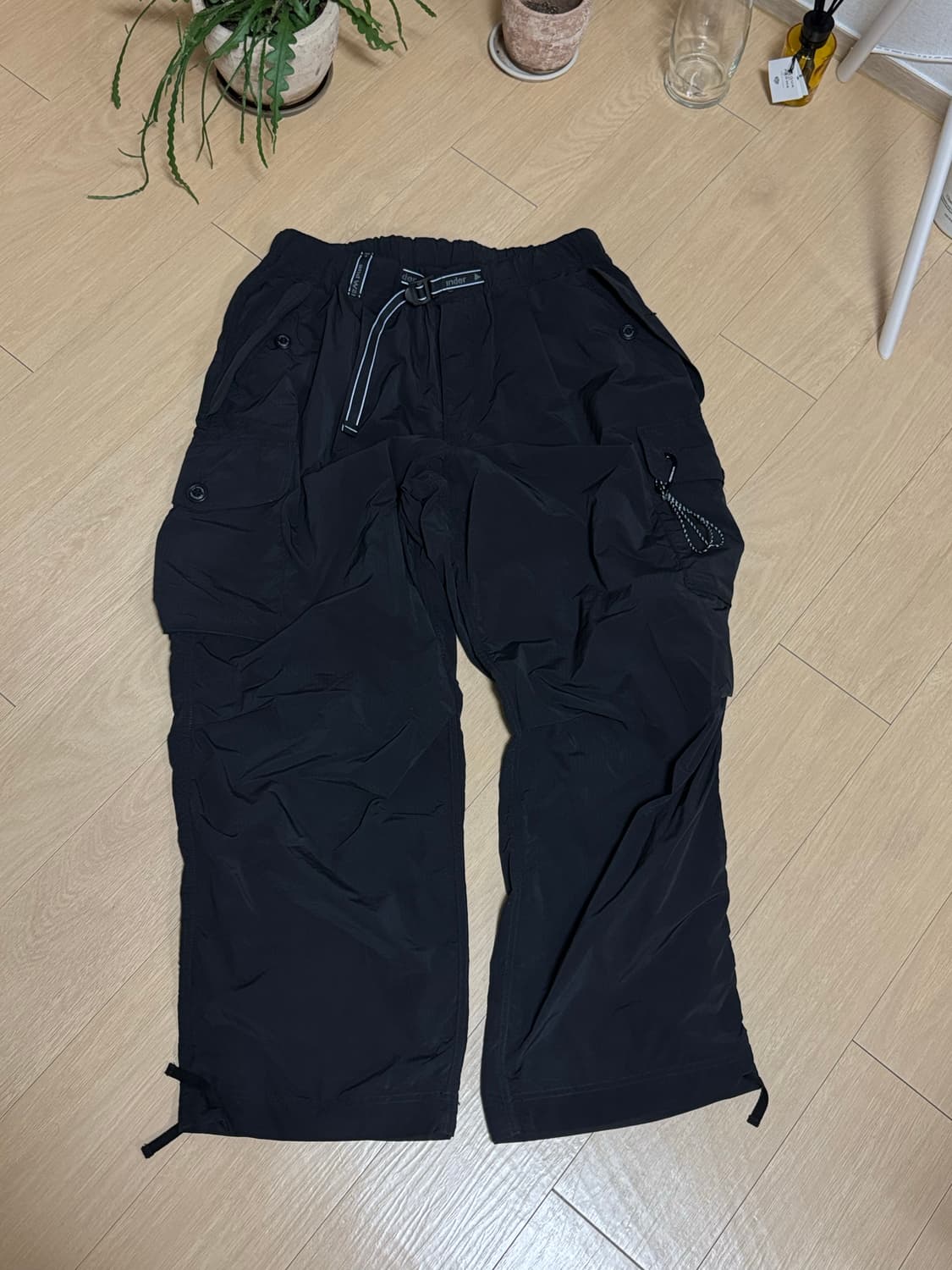 [XXL] 앤드원더 25fw 오버사이즈 카고 팬츠 블랙 상품이미지3