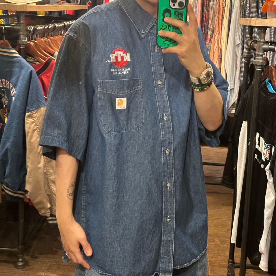 [HI] 칼하트 반팔 데님셔츠 상품이미지4