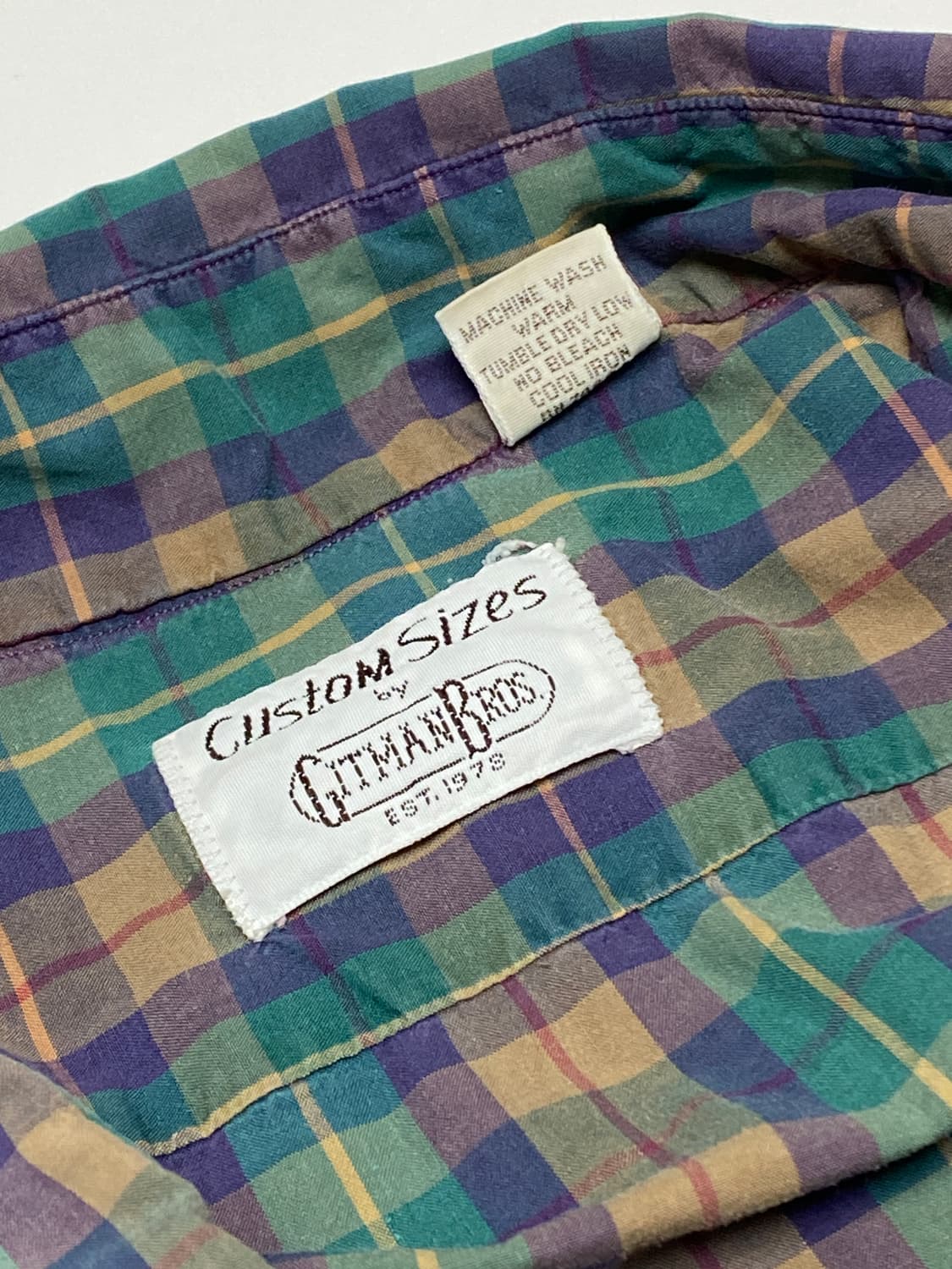 짓먼브로스 커스텀 사이즈 체크 셔츠 made in usa M 상품이미지4
