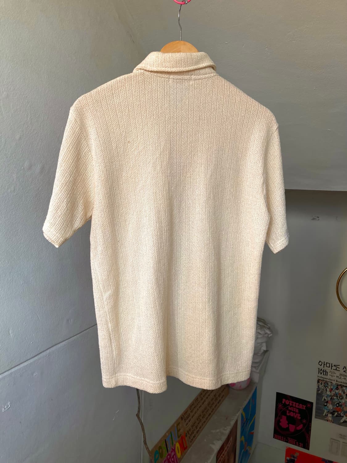 면 75% 남성용 레이어드 반팔 니트 상품이미지6