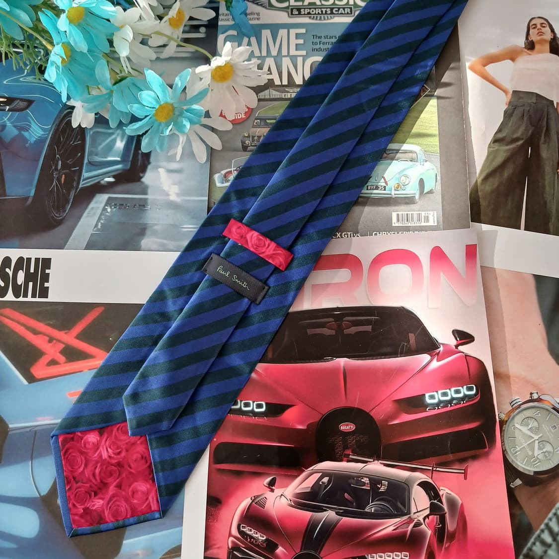 폴 스미스 실크 블루 스트라이프 넥타이 9.6cm A+등급 A19236
 상품이미지6