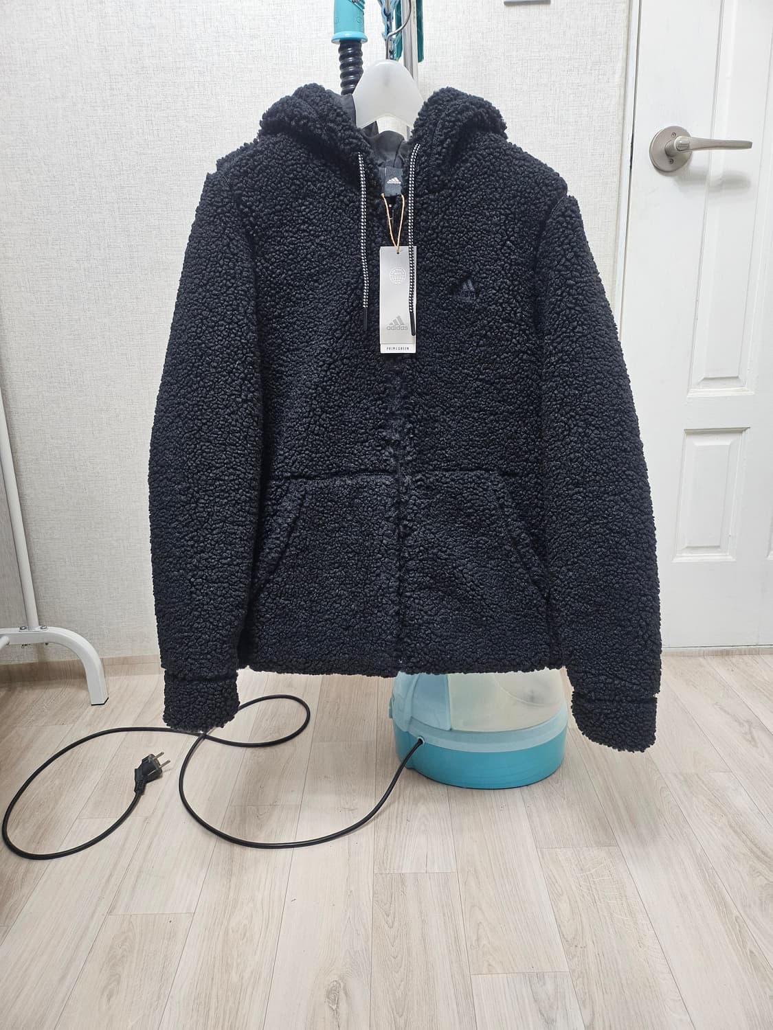 (90)S ♡새상품♡ 아디다스 보아플리스 [블랙] 쉐르파 후리스점퍼 상품이미지1