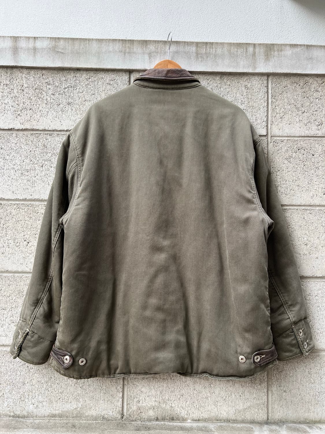 1980/90s BLUE ONE CORDUROY 가죽코듀로이헌팅자켓 상품이미지2