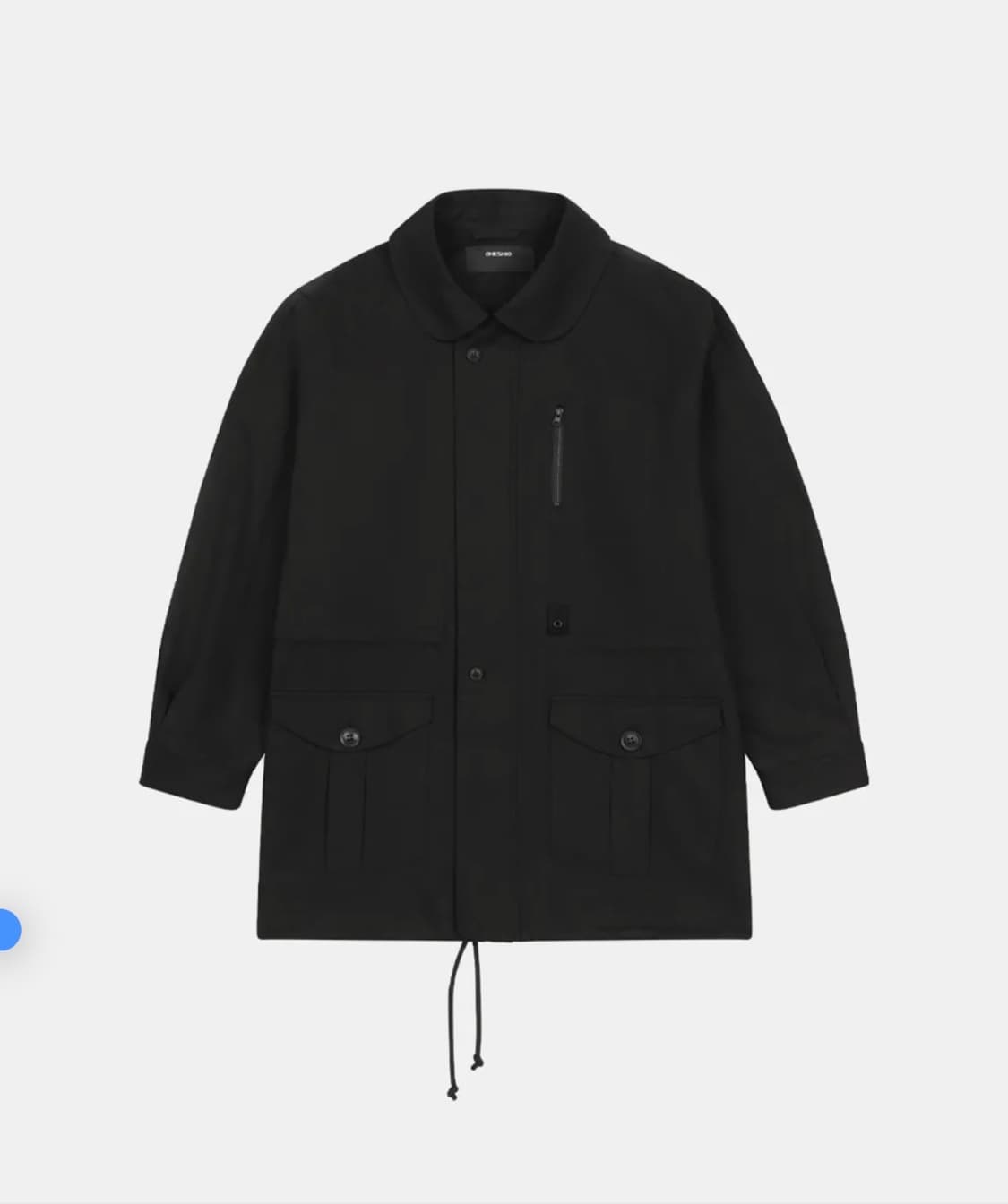 오헤시오 TRENCH COLLAR JUMPER, BLACK 상품이미지1