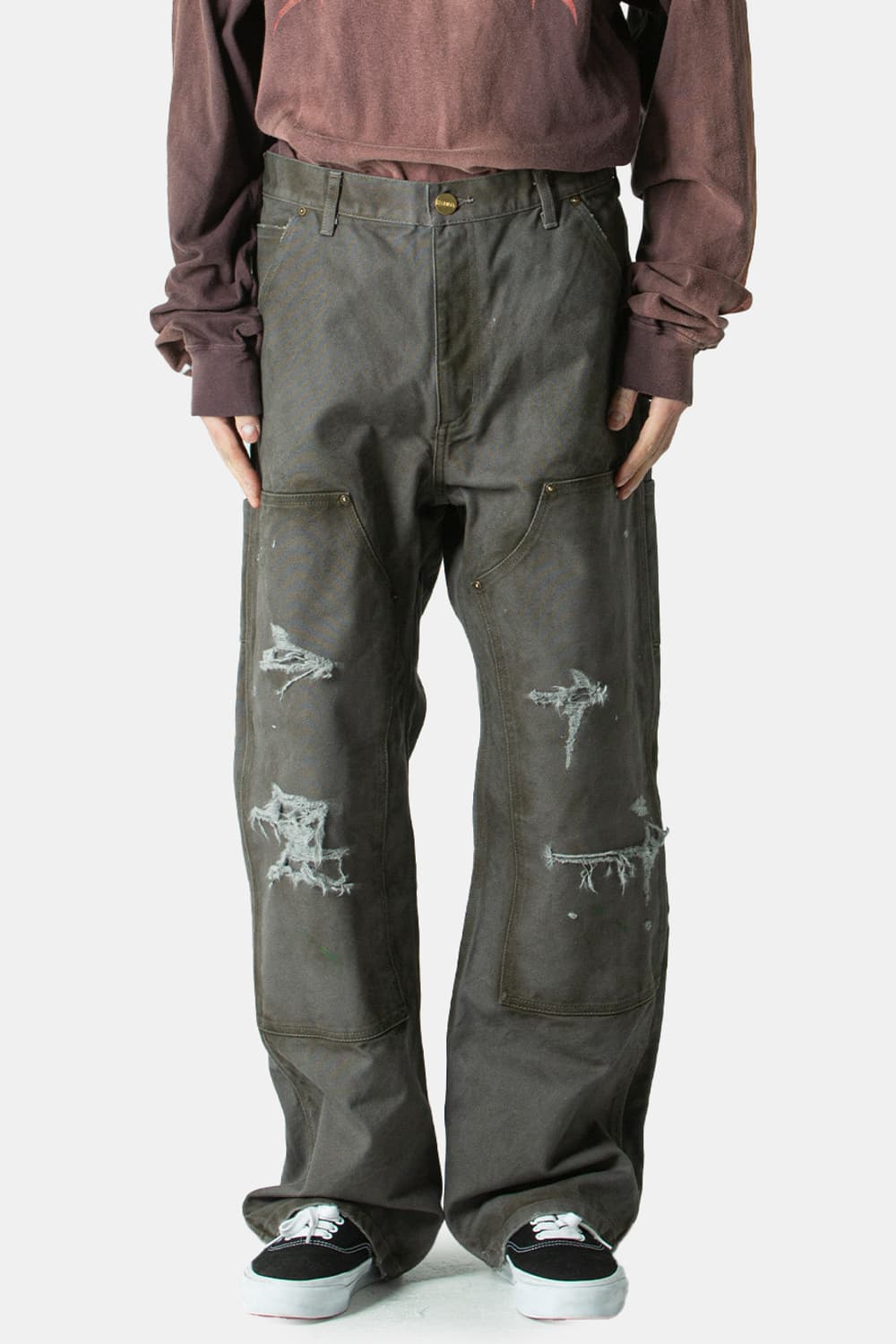 Kamiya 카미야 보로 페인터 팬츠 L 상품이미지1