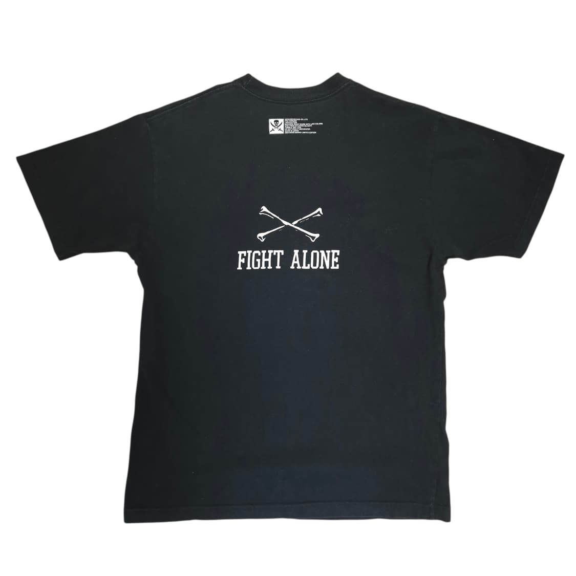 네이버후드 맨즈논노 한정판 fight alone 블랙 티셔츠 상품이미지7