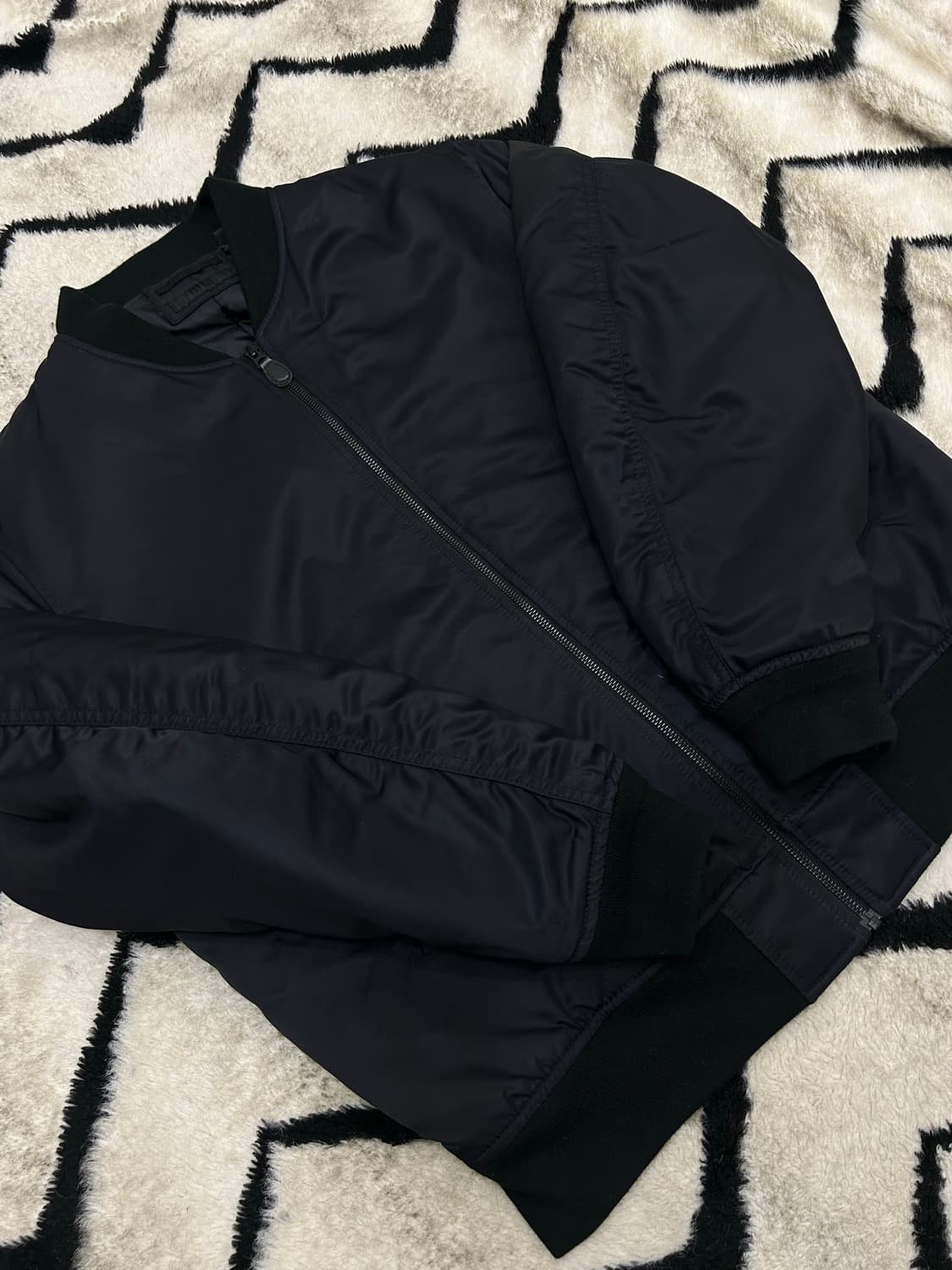 [XL]유니클로 Ma-1 점퍼 블루종/블랙 상품이미지1