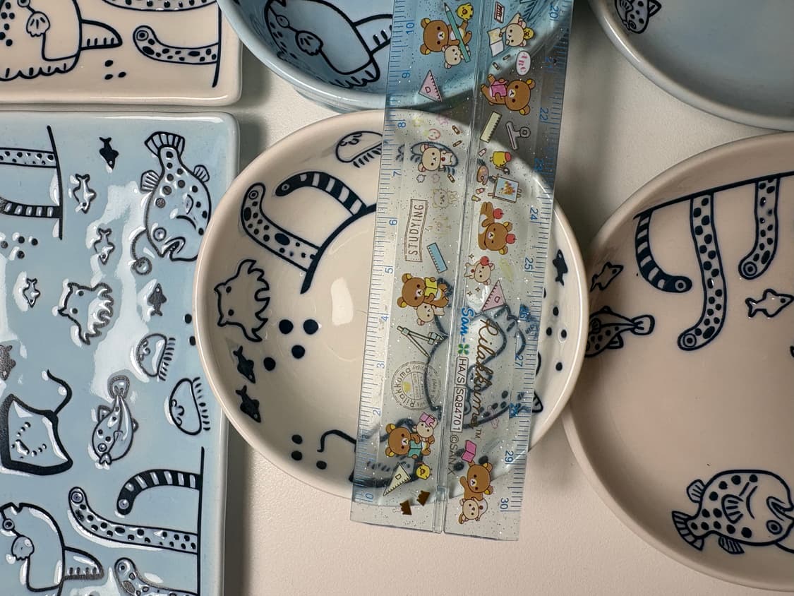 바다 아쿠아리움 그릇 세트 산리오 리락쿠마 키티 인형 산엑스 상품이미지5