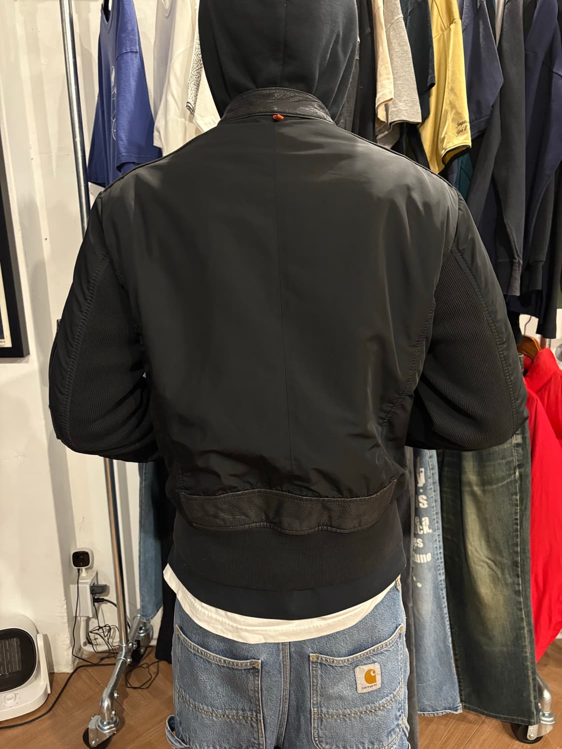 00s 휴고보스 레더패치 봄버자켓 상품이미지3