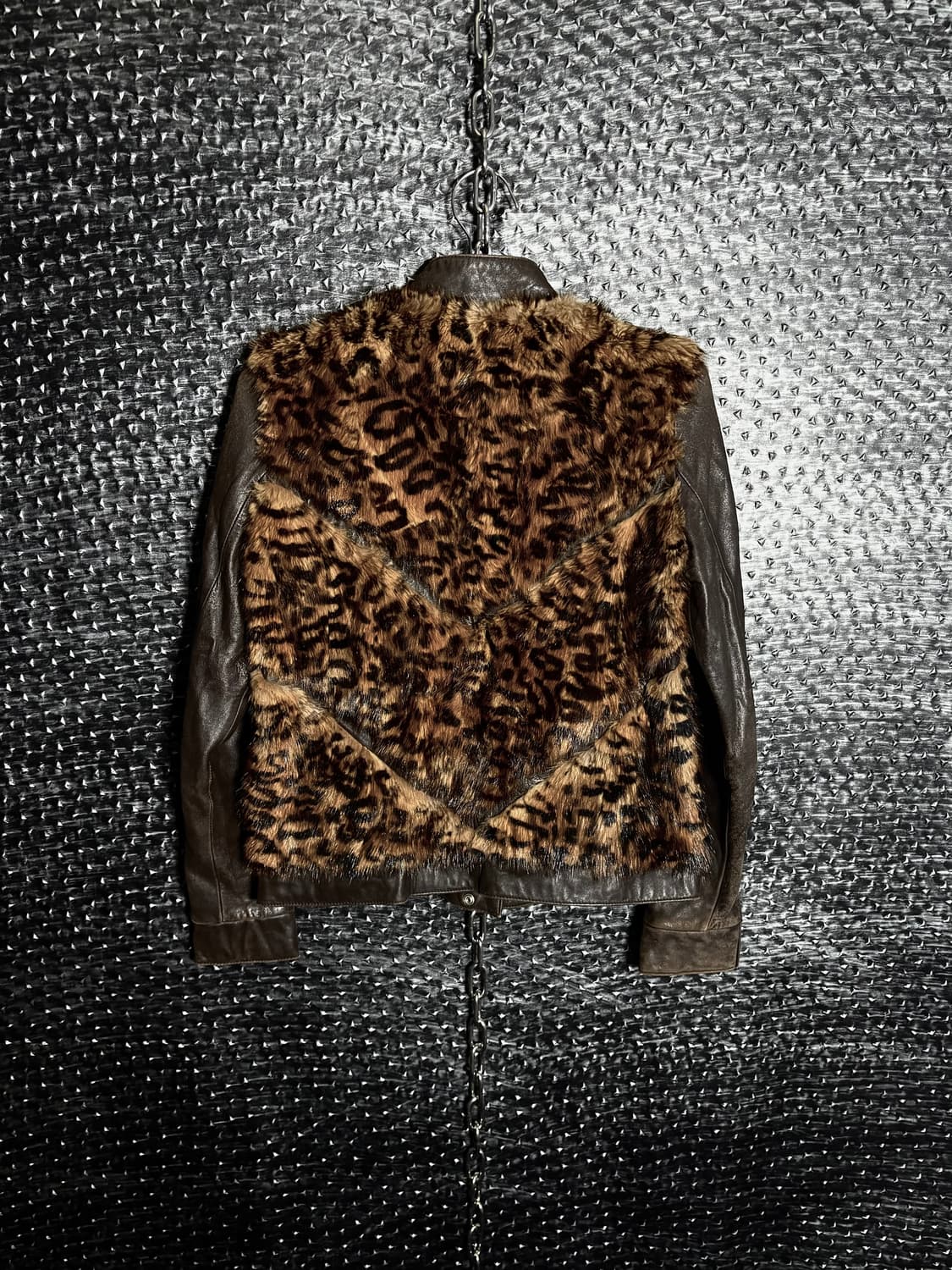 Anovella 레오파드 레더자켓 상품이미지2