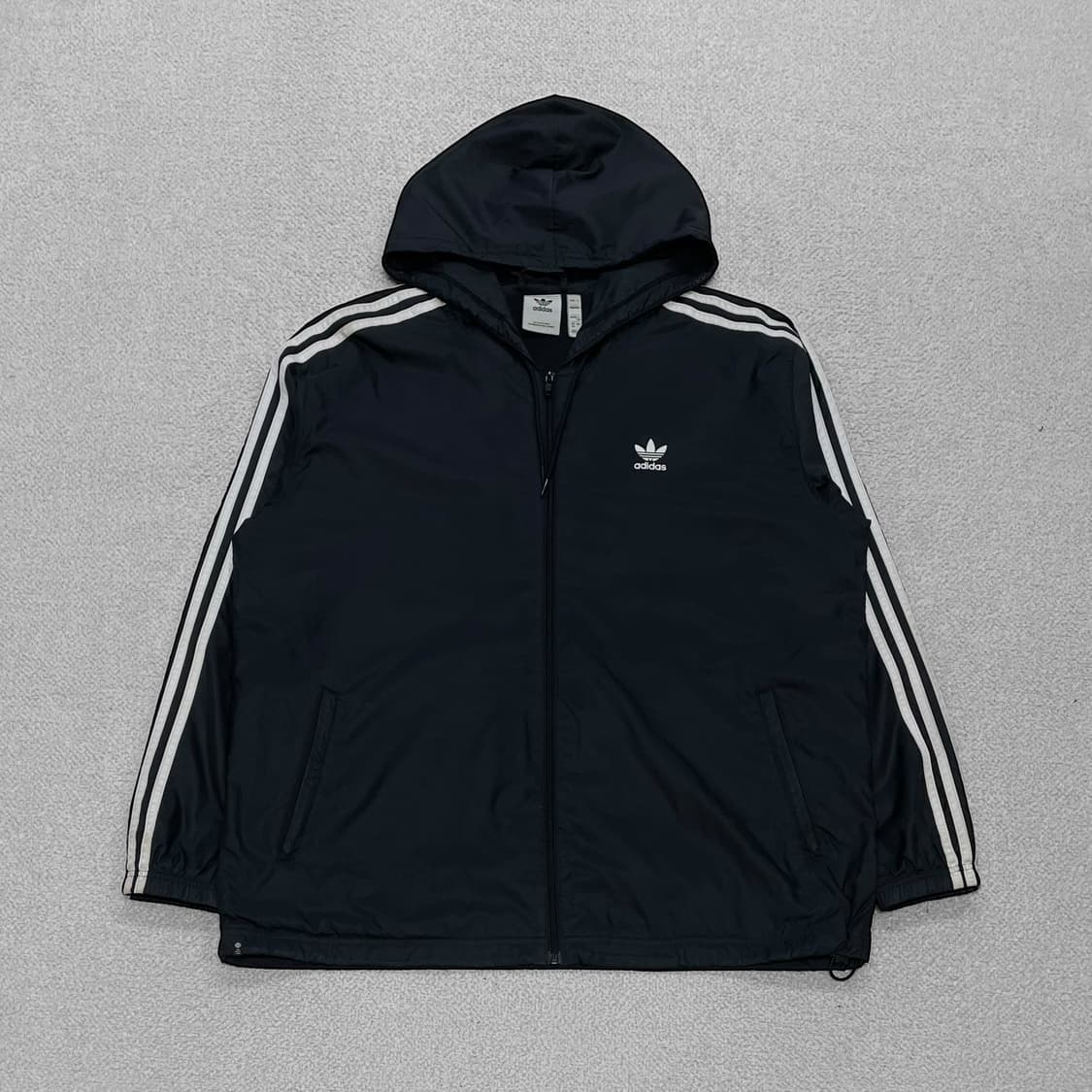 아디다스 빅 트레포일 로고 바람막이 자켓 블랙 상품이미지1