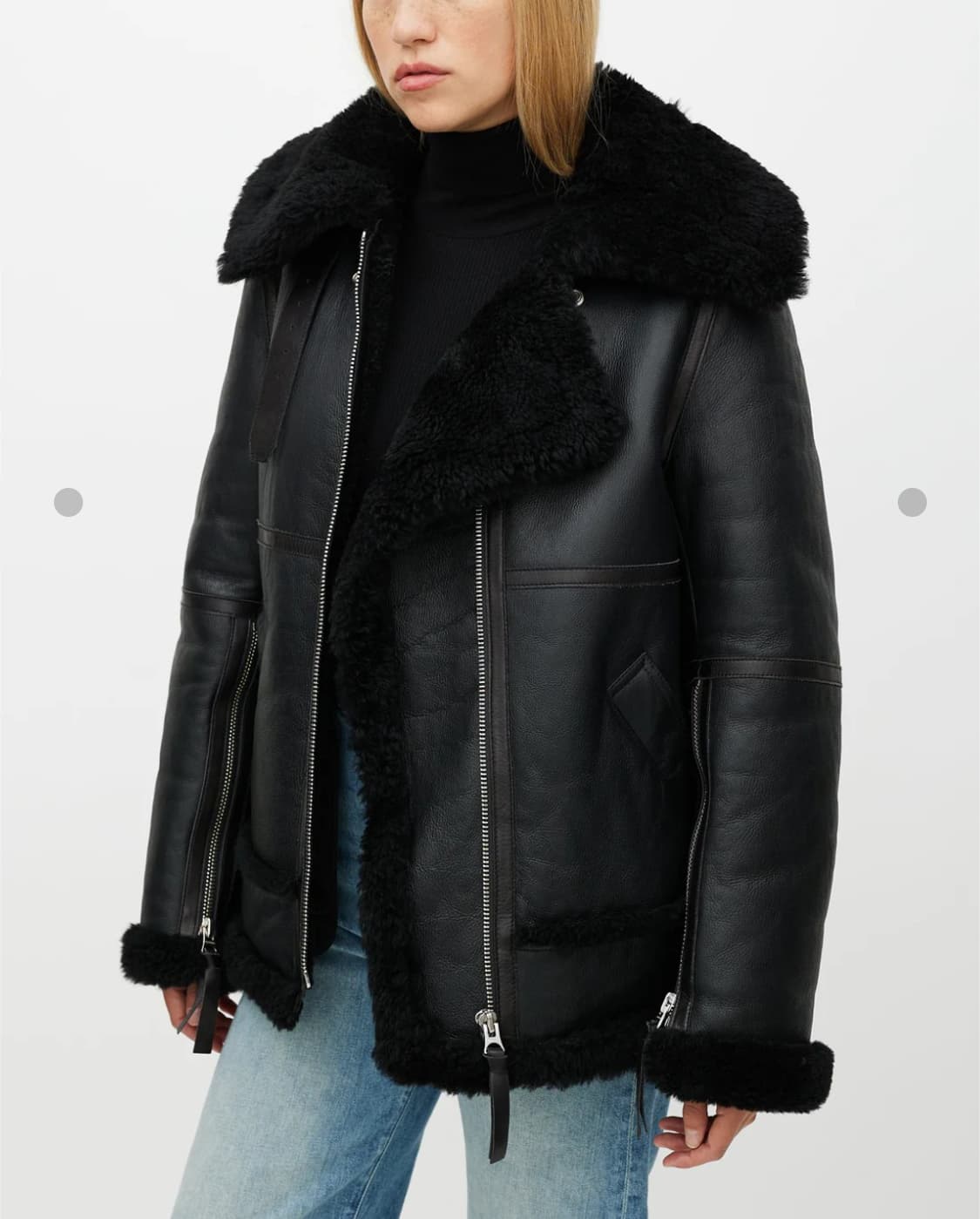 [정품] 아크네 스튜디오 검정색 무스탕 자켓입니다. 상품이미지9