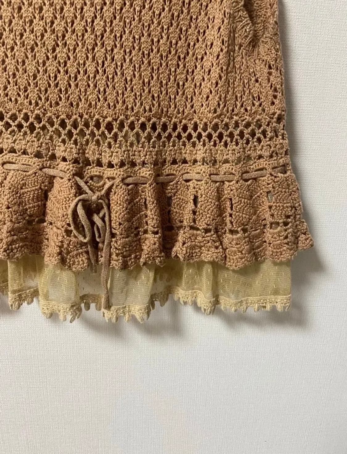 일본 빈티지 모리걸 레이스 민소매 가디건 조끼 상품이미지5