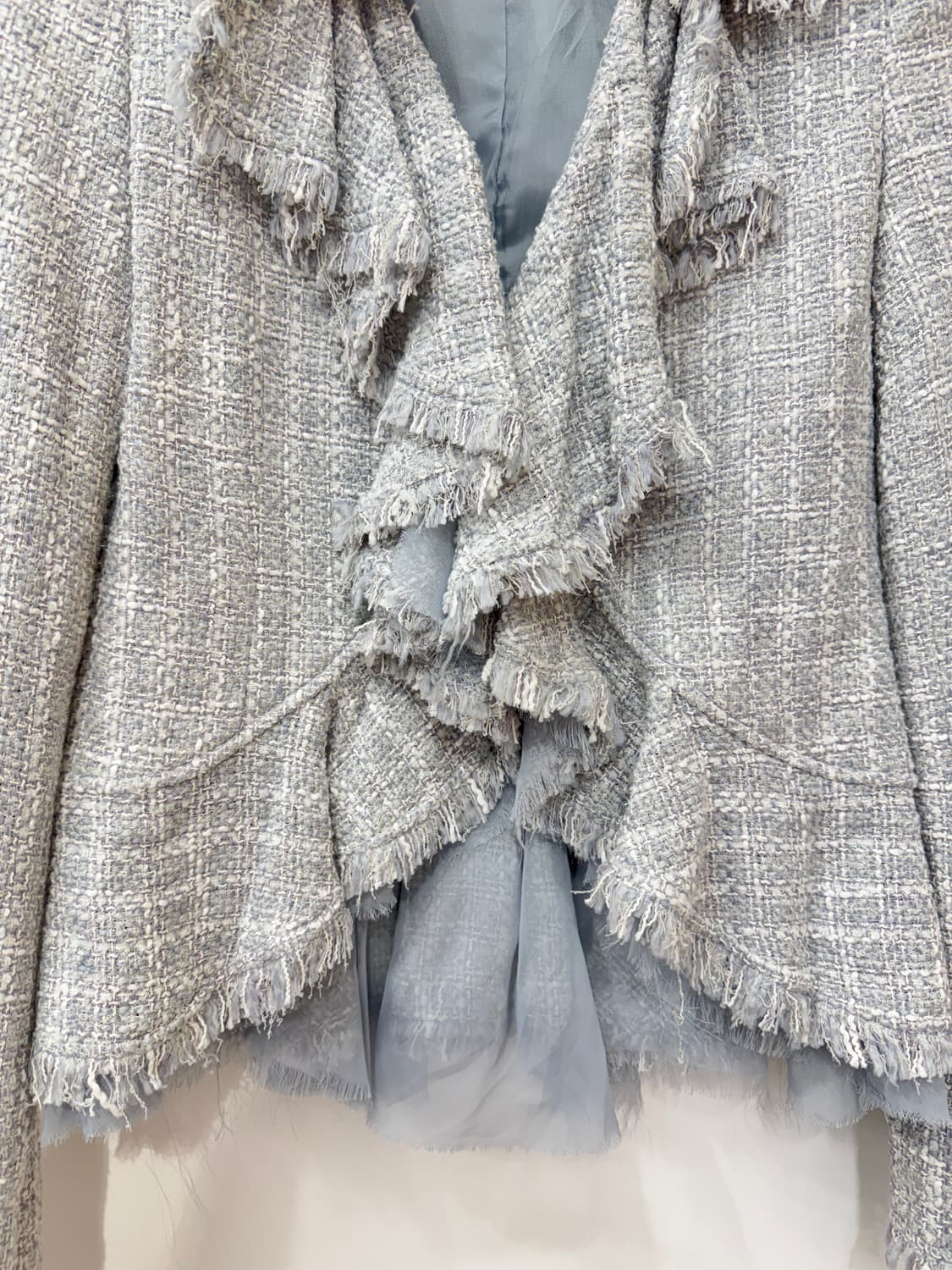 [pijomulclub] 빈티지 러플 트위드 자켓, 도브그레이 상품이미지2