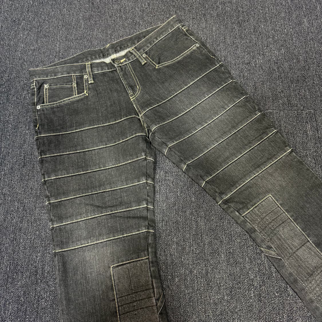 PPFM 패치워크 디테일 데님 팬츠 상품이미지2