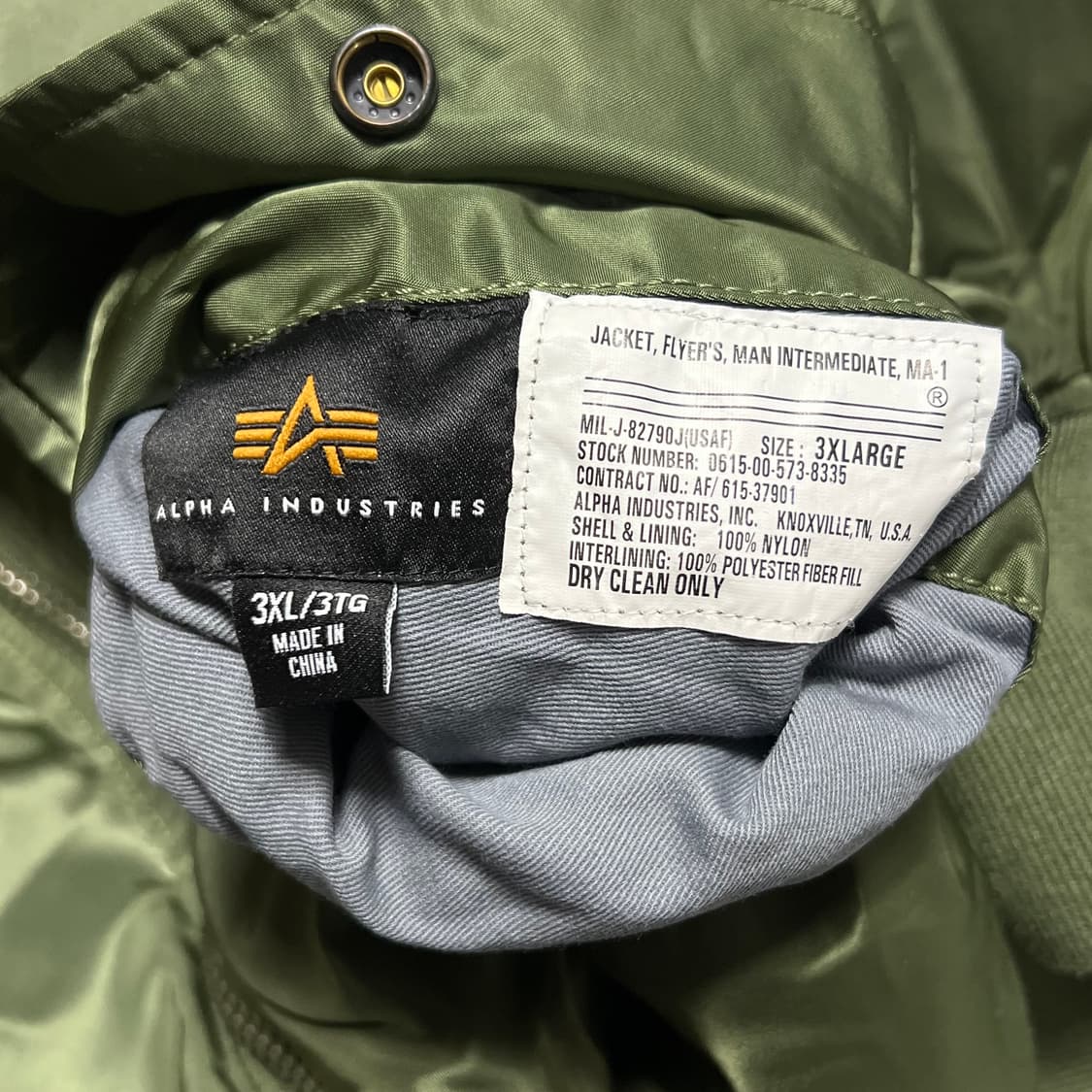 3XL 알파인더스트리 리버시블 ma-1 항공자켓 상품이미지6