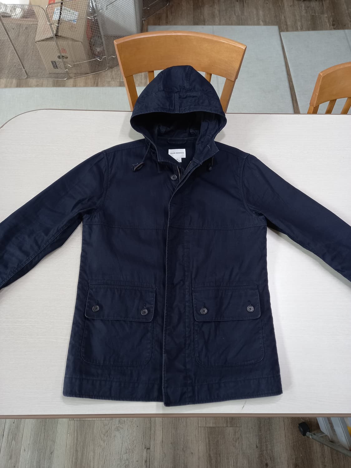 95-100 CLUB MONACO 면 후드집업 블랙 M-966 상품이미지1