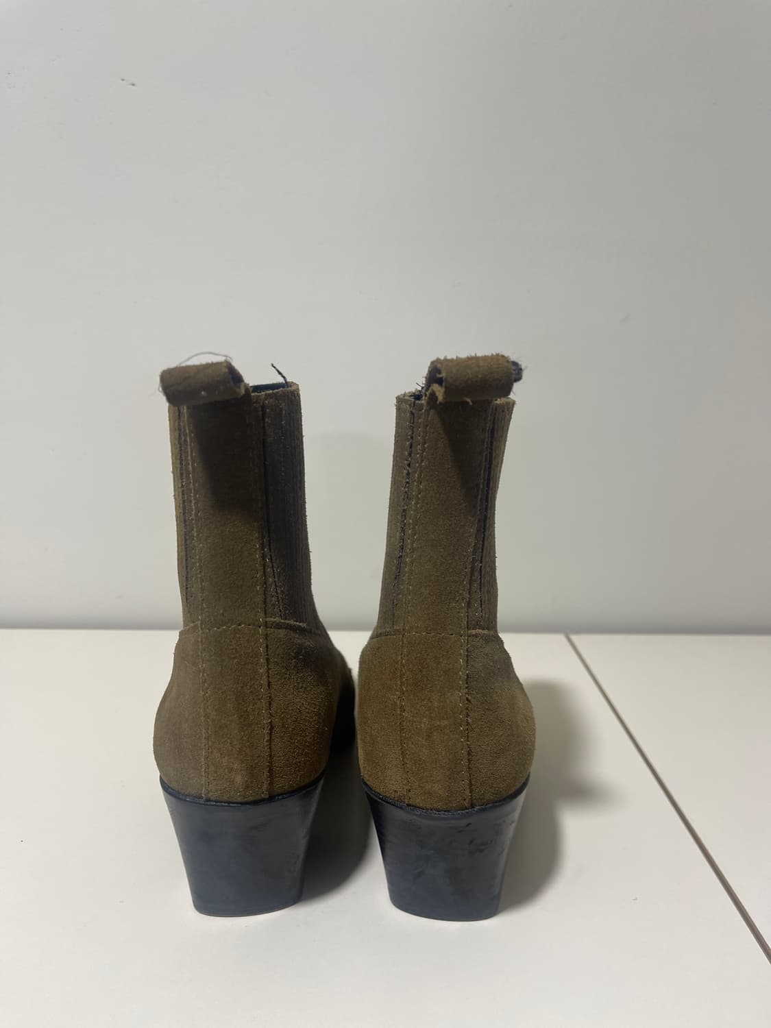 자라 스웨이드 웨스턴 앵클 부츠 브라운 38 상품이미지4