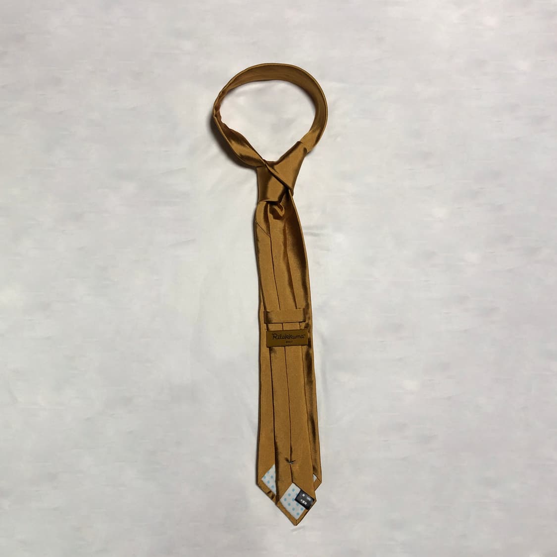 리락쿠마 실크 넥타이 브라운 상품이미지3